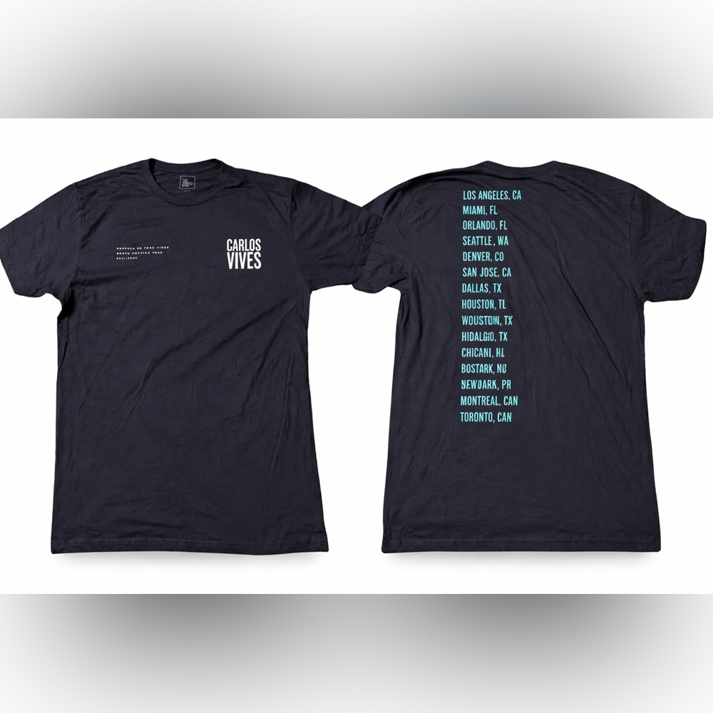 Carlos Vives North America Tour 2021 2022‎ Black Concert T Shirt mens size Large